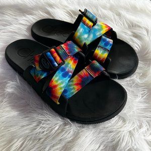 CHACO RAINBOW CHILLOS SLIDES. SIZE 9.